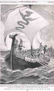 Amerika opdaget før Columbus, illustration fra 